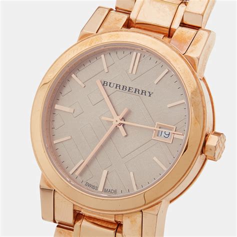 burberry bu9135 price|Burberry The City Rose Gold Check Stamped Ladies Watch .